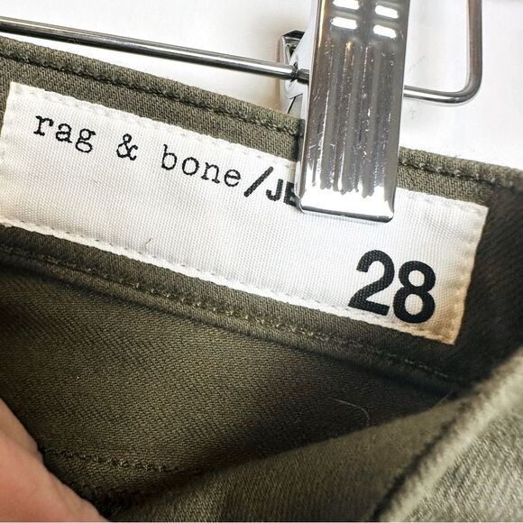 $275 RAG & BONE Olive Green Skinny Jeans Boho Western Festival Slim Designer 28 - Picture 5 of 12